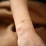 14K Diamond Wishbone Charm Bracelet  Ferkos Fine Jewelry