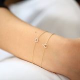 14K Gold Round Pave Diamond Bracelet  Ferkos Fine Jewelry