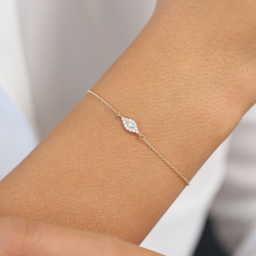 Pear Diamond Chain Bracelet – Marissa Collections