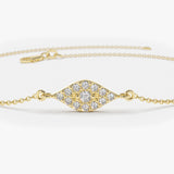 14k Gold All Diamond Evil Eye Bracelet  Ferkos Fine Jewelry