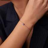 14k Sapphire and Diamond Flower Charm Bracelet  Ferkos Fine Jewelry