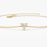14K Gold Three Diamond Floating Bracelet  Ferkos Fine Jewelry