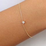 14k Diamond Star Charm Bracelet  Ferkos Fine Jewelry