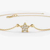14k Diamond Star Charm Bracelet  Ferkos Fine Jewelry