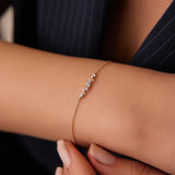 14K Gold Multi Diamond Cluster Bracelet  Ferkos Fine Jewelry