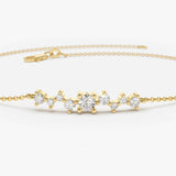 14K Gold Multi Diamond Cluster Bracelet  Ferkos Fine Jewelry