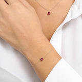 14K Gold Marquise Ruby Cluster Bracelet  Ferkos Fine Jewelry