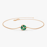14K Marquise Emerald Cluster Bracelet 14K Rose Gold Ferkos Fine Jewelry