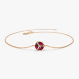 14K Gold Marquise Ruby Cluster Bracelet 14K Rose Gold Ferkos Fine Jewelry