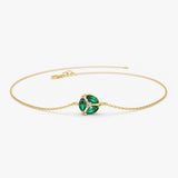 14K Marquise Emerald Cluster Bracelet 14K Gold Ferkos Fine Jewelry