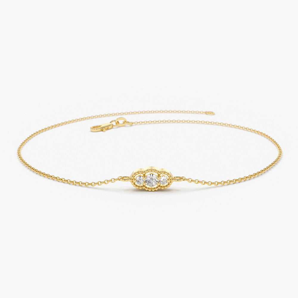 14K Gold Art Deco Chain Bracelet 14K Gold Ferkos Fine Jewelry