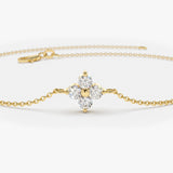 14K Gold Diamond Clover Bracelet  Ferkos Fine Jewelry
