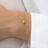 14K Gold Diamond Clover Bracelet  Ferkos Fine Jewelry