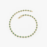 14k Bezel Set Emerald Tennis Bracelet  Ferkos Fine Jewelry