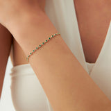 14k Bezel Set Emerald Tennis Bracelet  Ferkos Fine Jewelry