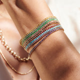 14k Prong Setting Turquoise Tennis Bracelet  Ferkos Fine Jewelry
