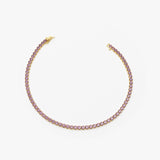 14k Prong Setting Pink Tourmaline Tennis Bracelet  Ferkos Fine Jewelry