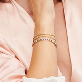 14k Prong Setting Diamond and Sapphire Tennis Bracelet  Ferkos Fine Jewelry