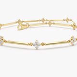 14k Clover Setting Diamond Infinity Bracelet  Ferkos Fine Jewelry