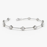 14k Milgrain Setting Diamond Infinity Bracelet 1.20 ctw 14K White Gold Ferkos Fine Jewelry