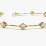 14k Milgrain Setting Diamond Infinity Bracelet 1.20 ctw  Ferkos Fine Jewelry