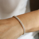 14k 4.8MM Diamond Cuban Link Bracelet  Ferkos Fine Jewelry
