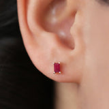 14K Gold Baguette Ruby Earrings  Ferkos Fine Jewelry