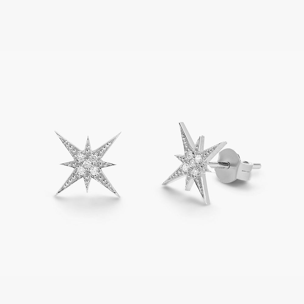 14K Gold Starburst Diamond Earrings – Ferkos Fine Jewelry