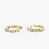 14K Gold Diamond Hoop Earrings  Ferkos Fine Jewelry