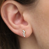 14K Gold Diamond Cluster Earrings  Ferkos Fine Jewelry