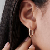 14k Gold Inside out Diamond Hoop Earrings  Ferkos Fine Jewelry