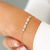 14K Baguette and Round Diamond Bracelet  Ferkos Fine Jewelry