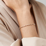 14k Gold Multi-Shape Slant Diamond Bracelet  Ferkos Fine Jewelry