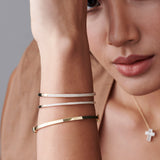 14k Two Row Pave Diamond Bangle Bracelet  Ferkos Fine Jewelry