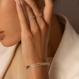 14K Baguette & Round Diamond Bangle Bracelet  Ferkos Fine Jewelry