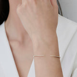 14k Cuff Diamond Bangle Bracelet 0.50 ctw  Ferkos Fine Jewelry