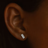 14K Baguette Diamond Bar Earrings  Ferkos Fine Jewelry