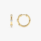 14k Prong Setting Diamond Hoop Earrings  Ferkos Fine Jewelry