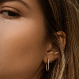 14k Paperclip Diamond Hoop Earrings  Ferkos Fine Jewelry