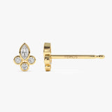 14k Marquise & Round Diamond Crown Earrings  Ferkos Fine Jewelry
