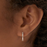 14k Baguette Diamond Hoop Earrings  Ferkos Fine Jewelry