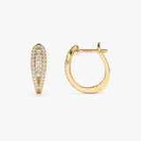 14k Cute Diamond Huggie Earrings  Ferkos Fine Jewelry