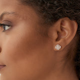 14k Baguette Diamond Earrings in Halo Setting  Ferkos Fine Jewelry