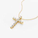 14K Baguette Diamond Cross  Ferkos Fine Jewelry