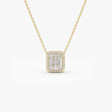 14k Unique Baguette Diamond Statement Necklace 14K Gold Ferkos Fine Jewelry