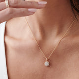 14k Diamond Round Illusion Cluster Necklace  Ferkos Fine Jewelry