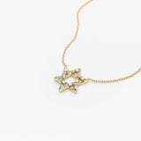 Baguette Diamond Star of David Necklace in 14K  Ferkos Fine Jewelry