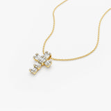 14k Illusion Setting Baguette Diamond Cross  Ferkos Fine Jewelry