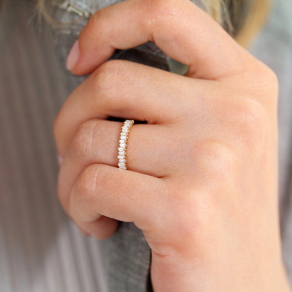 Baguette diamond stacking ring Clearance
