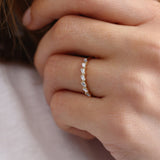 14k 7 Stone Slanted Baguette Diamond Ring  Ferkos Fine Jewelry